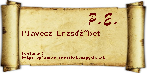 Plavecz Erzsébet névjegykártya